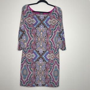 NWT Nicole Miller Paisley Shift Dress